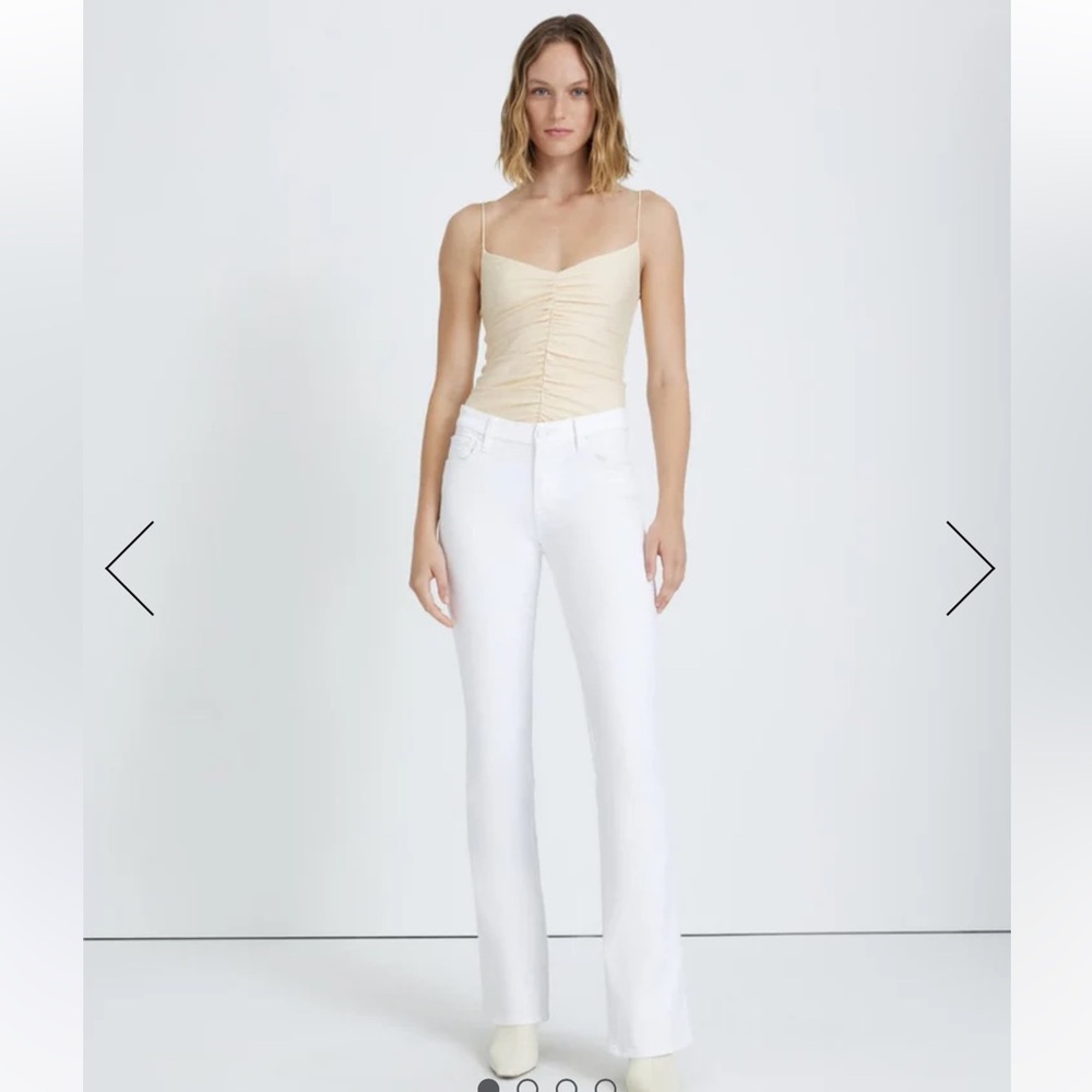 7 For All Mankind Size 31 White Kimmie Bootcut Jeans